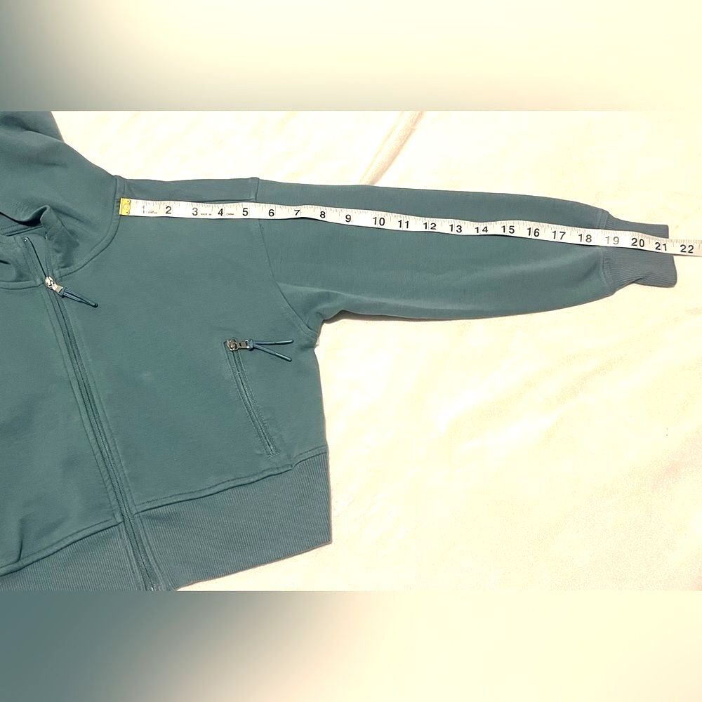 Old Navy Active Dynamic Fleece Zip-Up Sweatshirt Girls Kids Teal Hoodie Size 8 - Picture 7 of 13
